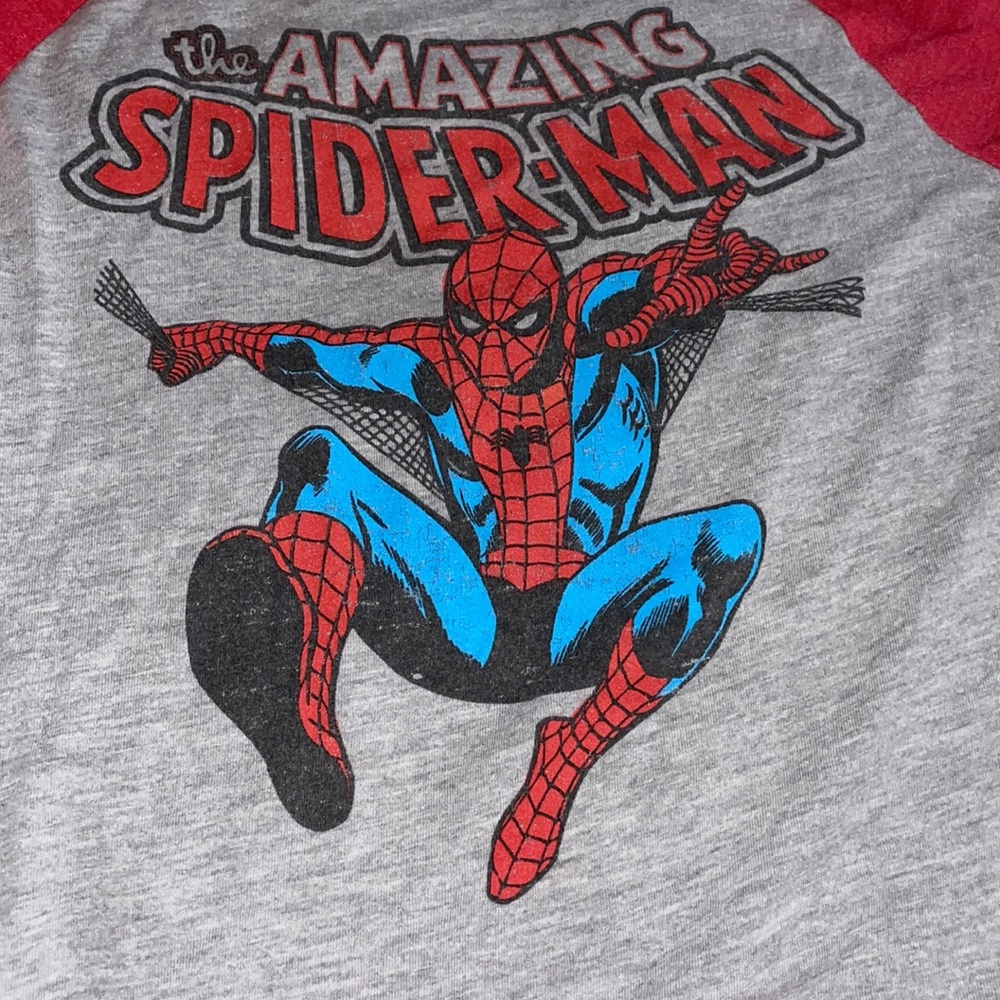 Jumping beans, the amazing Spider-Man size 8, long sleeve, shirt, gray, and red - Picture 4 of 4